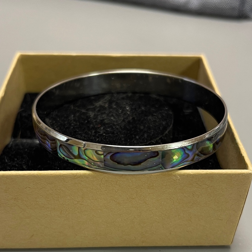 Abalone Shell Bangle Bracelet